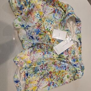 John Elliott Multicolor Abstract Print Men Shorts